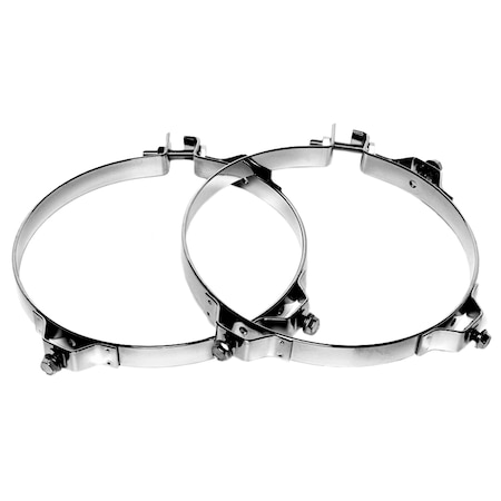 Walker Bracket, Heat Shield, Exhaust, Clamp Kit, Muffler Shield, Chrome For 10 In. 35933